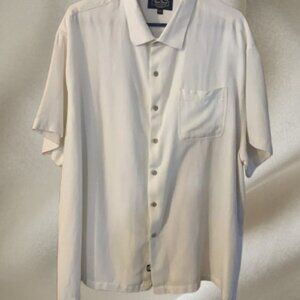 Nat Nast Shirt Seda Silk Blend Luxury Originals Men's XXL Short Sleeve